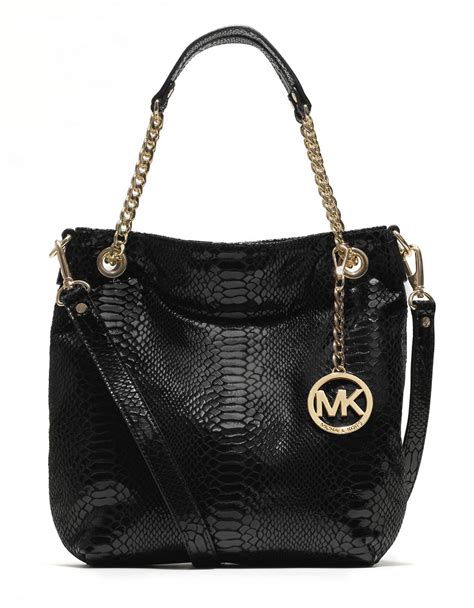 black michael kors purse sale|michael kors black patent tote.